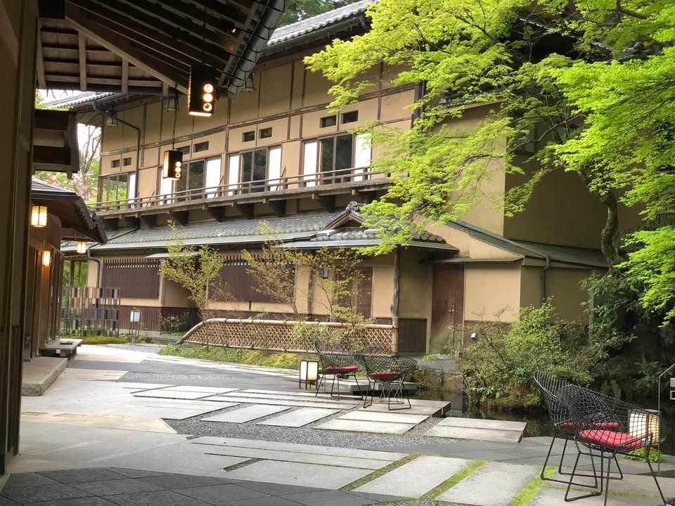 虹夕諾雅京都：Reception、迎賓船、環境